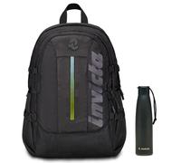 Invicta Zaino Ufficio Invict-Act Plus Led, Nero, Doppio Scomparto Con Tasca PC,