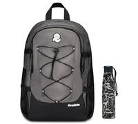 Invicta Zaino Ufficio Invict-Act Plus Plain, Grigio, Doppio Scomparto Con Tasca PC, Tasca Borraccia, Tasca Con Organizer, Cinghia Vita, Nastri Torace e Regolazione Volume, Zaino La