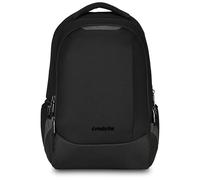 Invicta Zaino Ufficio MATE M, Nero, Zaino Monoscomparto con Fondo rinforzato, Tasca Porta PC con accesso indipendente, Nastro per alloggiamento asta trolley, Zaino Ufficio e Viaggio