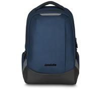 Invicta Zaino Ufficio MATE S, Blu, Zaino Monoscomparto con Fondo rinforzato, Tasca Porta PC con accesso indipendente, Nastro per alloggiamento asta trolley, Zaino Ufficio e Viaggio