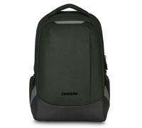 Invicta Zaino Ufficio MATE S, Verde, Zaino Monoscomparto con Fondo rinforzato, Tasca Porta PC con accesso indipendente, Nastro per alloggiamento asta trolley, Zaino Ufficio e Viaggio