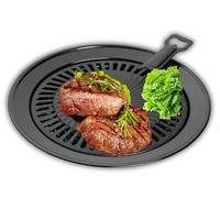 INVIDA Piastra per barbecue da campeggio Jack per fornello a gas portatile e propano, piastra per barbecue, con vassoio raccogli grasso e sollevatore per piastre, rivestimento antiaderente, accessorio