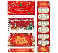 Inviluppo Di Cassa Di Natale - Box Regalo Per Feste A Tema Babbo Natale | Christmas Santa Cash Holder Con 6 Slot Per Kid | Per Uomini Donne Ragazze Giovani Adolescenti Marito Figlio Figlio Figlia Di F