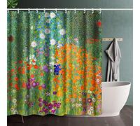 INVIN ART Set di tende da doccia per bagno con ganci, giardino fiorito di Gustav Klimt, dipinti artistici per la casa per il bagno