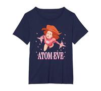 Invincible Atom Eve Flying Heroic Logo Maglietta, Donna Plus-Size, Navy, 1X