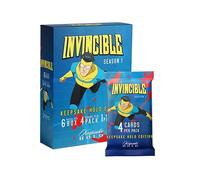 Invincible Season 1 Keepsake Holo Blaster Box: 6 confezioni, 4 carte per confezione, 1 colpo garantito, carte specchio olografico, inserti rari Chase, lista di controllo da 600 carte