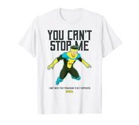 Invincible You Can't Stop Me Mark Grayson Superhero Maglietta, Uomo, Bianco, S
