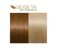 Invisibile Clip in Hair Extension SEISETA capelli veri Fascia con 2 clip Remy