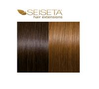 Invisibile Clip in Hair Extension SEISETA capelli veri Fascia con 2 clip Remy