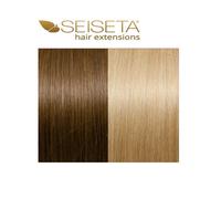 Invisibile Clip in Hair Extension SEISETA capelli veri Fascia con 2 clip Remy