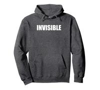 Invisibile Felpa con Cappuccio, Unisex per Adulti, Grigio Scuro, L