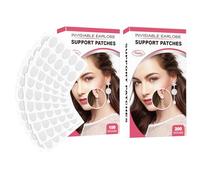 Invisible Ear Lobe Support - Patch ultra sottili trasparenti | Professional Grade PVC Earring Lifter for Heavy Jewelry, Prevents Tearing and Drooping, Bulk Pack of 100-200pcs for Every Day Comfort