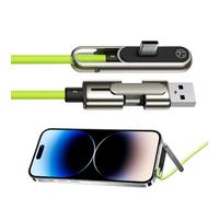 Invisible Holder Charger - Lega di Zinco, Cavo di ricarica per telefono da 240 W | Foldable Sideways Stand Charging Solution, Stand Cable For Travel, Camping, Escursionismo, Home, Outdoor Use