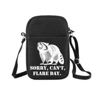 Invisible Illness Gift Sorry Can't Flare Day Raccoon Crossbody Spoonie Chronic Illness Meme Borsa a tracolla
