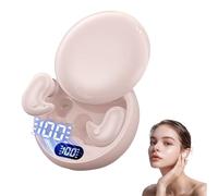 Invisible Sleep - Auricolari wireless Bluetooth con display LED di alimentazione, cancellazione del rumore, tappi per le orecchie per dormire, lavorare, fare escursioni (rosa)