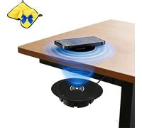 Invisible Under Desk Wireless Charger, 0-30mm Under Desk Wireless Charger, Invisible Charging Pad for Table, Nightstand, Office (1PC)