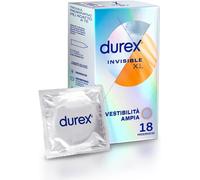 Invisible XL, Preservativi Ultra Sottili E Extra-Large, 18 Profilattici