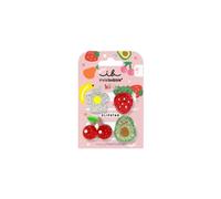 invisibobble CLIPSTAR KIDS FRUTTI FUN - 4 fermagli per capelli per bambini, colorati e scintillanti, per capelli sani, design con frutta e fiori, perfetti per i bambini