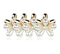 invisibobble Clipstar S Pearly Flower (4 pezzi) - Piccoli fermagli per capelli con fiore di perla, per donne, ragazze e capelli sottili, fermagli dorati per acconciature eleganti