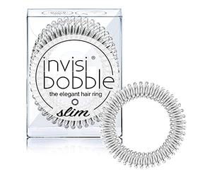 Invisibobble elastici capelli argentato Slim fasce elastiche x3I Elastici per capelli a spirale per donne e uomini I Non lasciano i segni I Forte tenuta