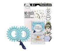 invisibobble Elastici per capelli a spirale senza tracce - Disney Princess Cenerentola - Confezione da 5 - Accessori per capelli da donna con presa elastica, non si piegano, non si inzuppano, delicati
