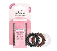 Invisibobble elastici per capelli a spirale trasparenti, neri e marroni Original x8 - Elastici per capelli donna - Elastici per capelli che non lasciano il segno