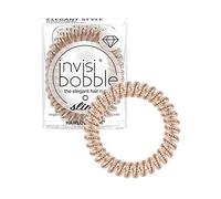 Invisibobble elastici per capelli Bronzo metallizzato Slim x3 I Elastici per capelli a spirale per donne e uomini I Non lasciano i segni I Forte tenuta