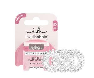 Invisibobble elastici per capelli Extra Care Crystal Clear x3 - Elastici capelli donna piccoli trasparenti - Elastici per capelli che non lasciano il segno