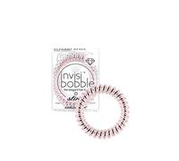 Invisibobble elastici per capelli Rosa metallizzato Slim x3 I Elastici per capelli a spirale per donne e uomini I Non lasciano i segni I Forte tenuta