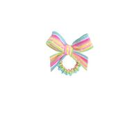 Invisibobble Elastico per capelli bambina arcobaleno bambina con fiocco Sprunchie Slim - Elastico a spirale per capelli bambina - Senza piú dolore