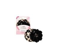 Invisibobble elastico per ragazze nero e leopardo Sprunchie x2 - Elastico in tessuto con elastico a spirale all'interno - Comodo elastico per capelli da donna e da uomo