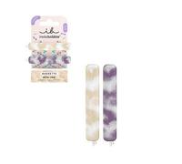 Invisibobble fermaglio capelli donna viola e beige Barrette Limited Edition - Forcine per capelli elegante durevoli con presa salda anti rottura capelli x2