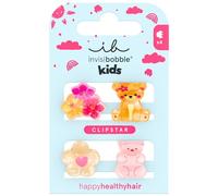 invisibobble fermaglio capelli Kids Clipstar Bearly Bloomed (4 pezzi) - clip capelli bambini - piccoli fermagli per ciocche e acconciature per bambini