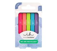 invisibobble HAIR TIE Neon Glow (5 pezzi) - Elastici per capelli in materiale riciclato - Colori neon per ragazze e donne - Accessorio alla moda per sport, festa e uso quotidiano