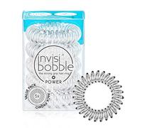 invisibobble Power Traceless - Confezione da 5 elastici per capelli a spirale, trasparenti, con forte presa elastica, per donne attive, non si piegano, non si inzuppano, delicati per ragazze