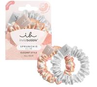 Invisibobble Scrunchie Slim Bella Chrome I Elegante scrunchie a spirale per ragazze e donne I Morbido, confortevole e delicato sui capelli I 2 pezzi progettati in Germania