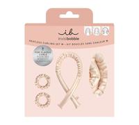 Invisibobble Set bigodino lungo per boccoli rosa Heatless Curl - Crea bellissimi ricci senza danneggiare i tuoi capelli - Bigodini x1 e scrunchies di seta x2
