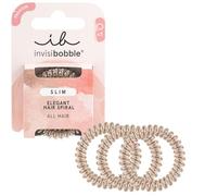 Invisibobble Slim Bronze and Beads I Elegante elastico per capelli a spirale per ragazze e donne I Morbido, confortevole e delicato sui capelli I 3 pezzi progettati in Germania