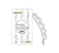 Invisibobble Waver+ Crystal Clear x3 I Clip capelli trasparenti I forcine per donne e ragazze I grande comfort con forte tenuta I alta tecnologia