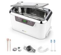 InvisiClean Macchina professionale per pulizia ad ultrasuoni | Pulitore elettronico per gioielli in argento per occhiali/protesi/anello di diamanti | Modello Pro Elite con serbatoio in acciaio inox