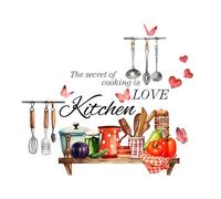 Invitanti adesivi da parete per cucina con disegni di cucina, perfetti per la decorazione della casa e del ristorante