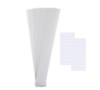 Invitation Belly Bands, Floral Ribbon Wrap Fastener Set, 100Pc Translucent Invite Holder Strips, Paper Sleeve Design, Wedding Card Envelope Accessory Pack 12.2x1.57 inches