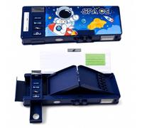 Invite - Astuccio multifunzione per ragazze con serratura a password a 2 cifre, temperamatite e calendario integrati, scatola magnetica a bussola geometrica con pulsanti pop-up, regalo per la scuola