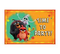 Inviti da cartolina "Angry Birds" Orange Party, 8 Ct.