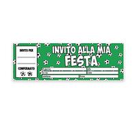 Inviti Festa Compleanno Calcio Football - Blocchetto da 20 pz.