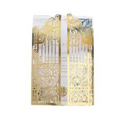 Inviti Matrimonio Biglietti d'invito for matrimonio con taglio al laser con cancello in oro metallizzato, 50 set di inviti for feste di celebrità con stampa personalizzata(Metallc gold,Laser cut card)