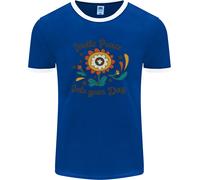 Inviti Pace Nell' il Tuo Giorno Hippy Love 60s Uomo Ringer