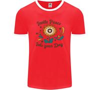 Inviti Pace Nell' il Tuo Giorno Hippy Love 60s Uomo Ringer