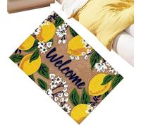Inviting Lemon Entry Mat: With its charming lemon flower print, this door
