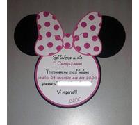 Invito compleanno “Minnie” sagomato - conf. da n. 10 pz